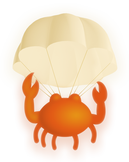 Logo MrCrab7 con paracaídas